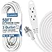 50-Feet 3 Outlet Extension Cord, Kasonic UL Listed, 16/3 SJTW 3-Wire Grounded, 13 Amp 125 V 1625 Watts, Multi-Outlet Indoor/Outdoor Use, White