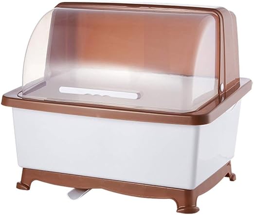 Amazon Com Sink Dish Drying Rack Household Multifunctional Kitchen Tableware Drain Storage Box Dishes With Lid Double Storage Cabinet Dish Drying Rack Color F Kitchen Dining