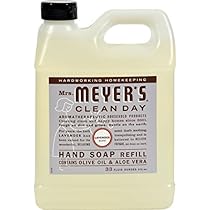 Meyers Lavender Liquid Hand Soap Refill contains Olive oil and Aloe Vera (33 Oz)