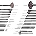 Make up Brushes, VANDER LIFE 32pcs Premium Cosmetic Makeup Brush Set for Foundation Blending Blush Concealer Eye Shadow, Cruelty-Free Synthetic Fiber Bristles, Travel Makeup bag Included, Black
