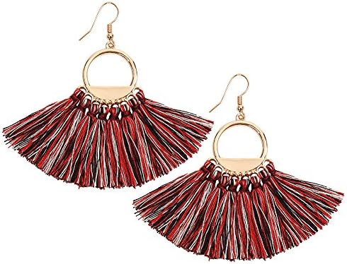 Bohemia Ethnic Tassels Multicolor Earrings Eardrop Mixed Color
