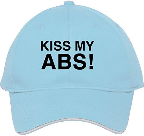 New Arrival Kiss My Abs! Light Blue Cotton Style Brand Snapback Caps Excellent Baseball Caps &amp; Hats Classic Adjustable Sun Capsmale/female Kristawebb