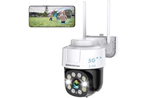 2.5K 2.4G/5G Security Camera Wireless Outdoor WiFi Cameras 360° PTZ Camera Surveillance Exterieur for Home Security with Sire