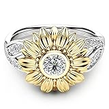WensLTD Clearance! 2-in-1 Womens Vintage White Diamond Silver Engagement Wedding Band Ring Set