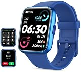Smart Watch for Women Android & iPhone, Alexa Built-in, 1.8" Touch Screen Fitness Tracker with Answer/Make Calls, IP68 Waterproof Heart Rate/Sleep/SpO2 Monitor, Pedometer, 100+ Sport Modes, Dark Blue