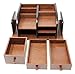 Executive Office Solutions Wooden Desk Organizer with 3 Drawers and Multiple Shelves/Racks for Office Supplies and Desk Accessories - Cherry/Black (EOS-WO4)