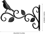 Lanjue Black Steel Hanging Basket Bracket with Screws Outdoor Wall Mount view 7