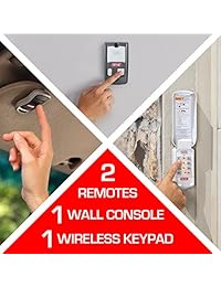 Genie SilentMax 1200 Abridor de la puerta del cochera sistema de motor DC con potencia extra de ¾ HPc Incluye controles de 2 3 botones, consola de pared, teclado inalámbrico, detector de movimiento y sistema Safe T Beams Modelo 4042 TKH