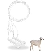 Threlaco Milking Machine Accessory Goat Teat Cup Silicone Goat Milking Line | Portable Goat Milking Machine, Double Cup with Tube for Goat, Sheep, Camels, Farm Tool, Milking Replacement Parts