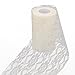 Vlovelife Ivory Lace Fabric Ribbon Roll 6 inch x 25 Yards for Burlap Lace Table Runner Boho Vintage Woodland Greenery Wedding Bridal Baby Shower Party Decor Decorations