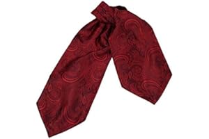 Epoint Men's Fashion Classic Paisley Cravat Silk Ascot Tie Hanky Set, With Box Set