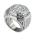 Trendsmax 316L Stainless Steel Signet Ring for Men Boys Carved Cross Crown Silver Tone Finger Ring Gothic Cool Size 8-13