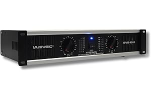MUSYSIC 2 Channel Power Amplifier Distortion Free and Clear Sound - Professional 2U Chassis Rack Mount Amplifiers for DJs/Experts/Events w/ATR Technology/XLR and 1/4 Inch Inputs - 4500 Watts