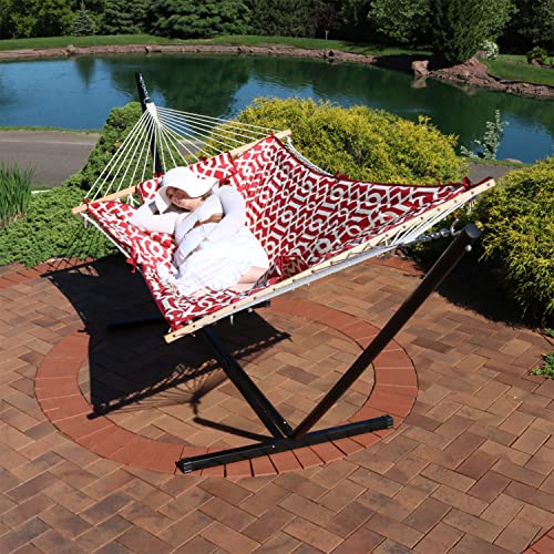 Sunnydaze Rope Hammock with Stand Combo 275Pound Capacity Includes