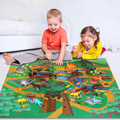 Dinosaurier Spielzeug Set, Realistische Dinosaurier Figur mit Pflanze Karte Schachtel Party Dekoration Modell Geschenke… – Bild 8