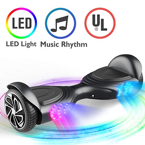 TOMOLOO Music-Rhythmed Hoverboard for Kids and Adult Two-Wheel Self-Balancing Scooter- UL2272 Certificated with Music Speaker- Colorful RGB LED Light (Q2) TOMOLOO Music-Rhythmed Hoverboard for Kids and Adult Two-Wheel Self-Balancing Scooter- UL2272 Certificated with Music Speaker- Colorful RGB LED Light (Q2)