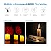 Upgraded AMIR Flameless Candles, Flickering LED Tea Light Candles with Timer, Remote Control Votive Candles for Christmas Decorations,Seasonal and Festival Celebration Battery Included,Warm White