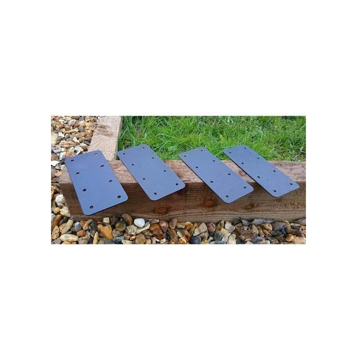 Buy Indoor Outdoors 4 X Straight Railway Sleeper Brackets Timber