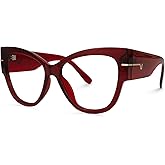 VOOGLAM Oversize Cateye Blue Light Glasses for Women Anti Eyestrain Dry Eyes Computer Phone TV Eyewear Elektra