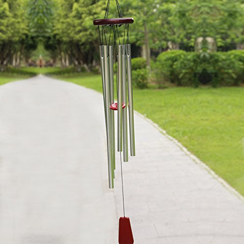 Beautiful Tune Wind Chimes Outdoor, 28" Amazing Grace Wind Chimes 6 Long Aluminum Tubes, Perfect Decor for Garden, Patio, Balcony Outdoor & Indoor - Thumbnail 5