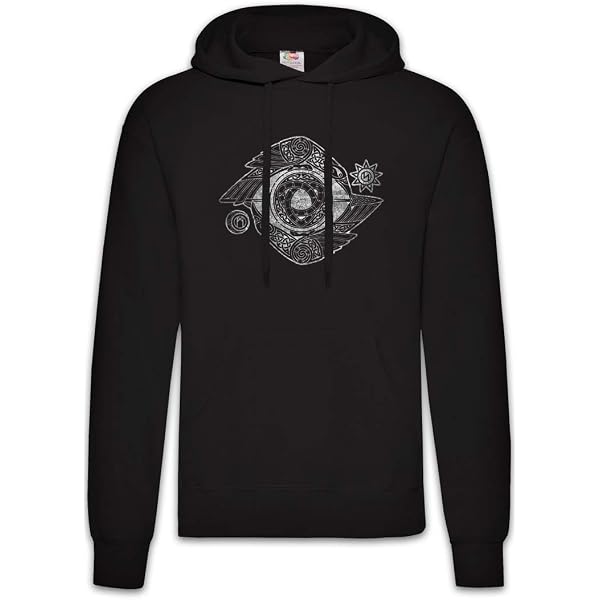 Urban Backwoods Valkyrie Sword Symbol Hoodie - Premium Print, Unisex Hooded Sweatshirt, 80% Cotton 20% Polyester