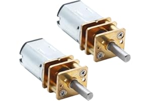 Augiimor 2PCS DC 6V 500RPM Speed Reduction Motor N20 3mm Shaft Mini Metal Gearwheel Gear Motor with Full Metal Gearbox Micro Motor