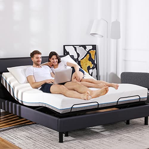 Adjustable Bed Frame, Smart Electric Adjustable Bed Base With Bluetooth