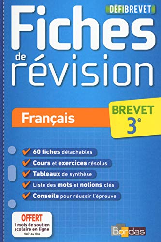 Amazon Fr Defibrevet Fiches De Revision Francais 3e Collectif Livres