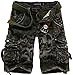 Mrignt Mens Casual Slim Fit Cargo Camouflage Shorts(No Belt)