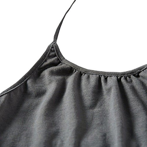 chinatera Little Girls Kids Halter Romper Harem Pants One-Piece Jumpsuit Cotton (1-2Y, Grey) - Thumbnail 5