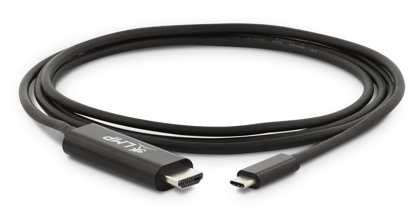 LMP 16055 USB-C 3.1 A HDMI 2.0 Cable, 1.8 m, Black