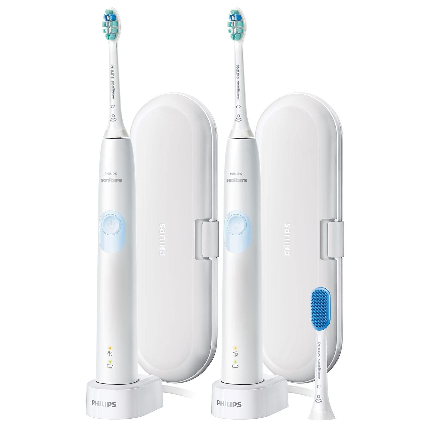 Photo 1 of *
PHILIPS Sonicare ProtectiveClean 4300 Rechargeable Electric Power Toothbrush, 2 Pack - HX6402/85 - White + White - Up to 2 Weeks Operating time