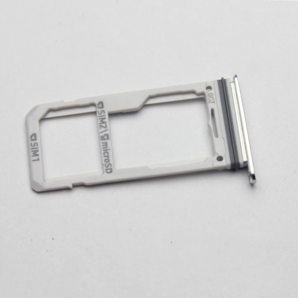 Original factory SIM Card Tray Holder Slot For Samsung Galaxy S8 G950 / S8 Plus G955 (dual card) Silver