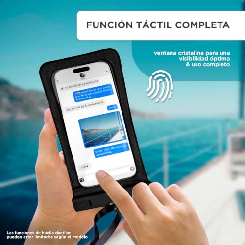 ONEFLOW Funda impermeable para teléfono Realme C11 (2021) | Ventana táctil y cámara + correa y correa para colgar (negro océano)