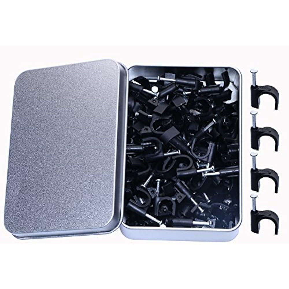 10mm Diameter Circle Nylon Wire Cable Clips Clamps With Steel Nail, " 764485758138 eBay