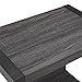 Walker Edison Industrial Wood End Side Accent Table Living Room Entryway Kitchen Dining Room Console Living Room, 24 Inch, Charcoal