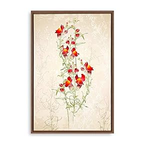 Framed Canvas Wall Art Simple Colorful Flowers Canvas Prints Home Artwork Decoration for Living Room,Bedroom - 16x24 inches