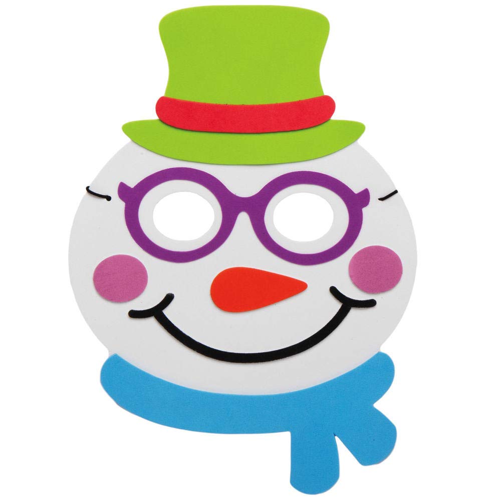 Baker Ross AX528 Snowman Mask Costume Kits for Kids, Pack of 4 - Image 5