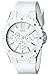 GUESS Women's U10657L1 Carbon-Fiber Inspired White & Silver-Tone Sport Watch