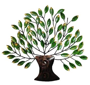 Buy Collectible India Metal Green Tree Of Wisdom And Life Wall