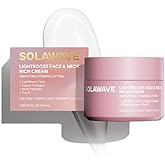 Solawave LightBoost Rich Cream for Face & Neck | Boosts Effects of Red Light Therapy | Daily Anti Aging & Skin Firming Moisturizer | Reduces Appearance of Fine Lines & Wrinkles, Increases Hydration