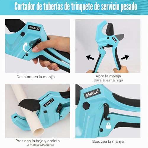 SHALL 2.5"(63mm) Plastic Pipe Cutter, PVC Cutter, 63mm OD PEX, PVC and PPR Plastic Pipes, High Quality Plastic Pipes