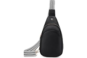 WSRYDJDL Women Small Crossbody PU Leather Chest Bag Sling Bag Satchel Daypack Shoulder backpack for traveling hiking Cycling