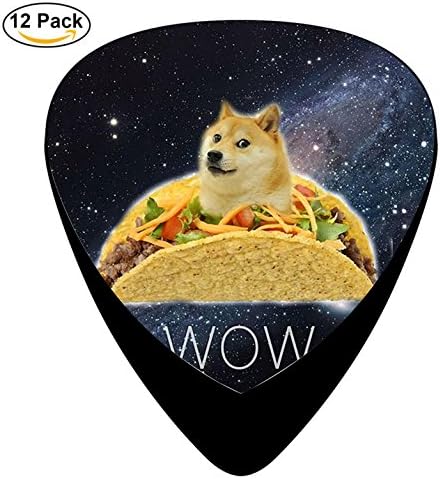 STREMUSIC Space Doge Celluloid Electric Guitar Picks 12-pack Plectrums For Bass Music Tool