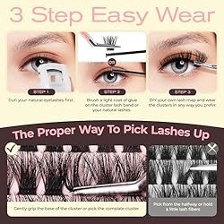 LASHVIEW Lash Clusters 3D 168pcs D Curl Lash