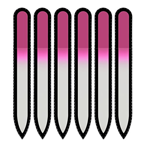 Color Crystal Nail File in Black Velvet Pouch | Czech Tempered Glass, Lifetime Guaranty, Hand Made in Czech Republic