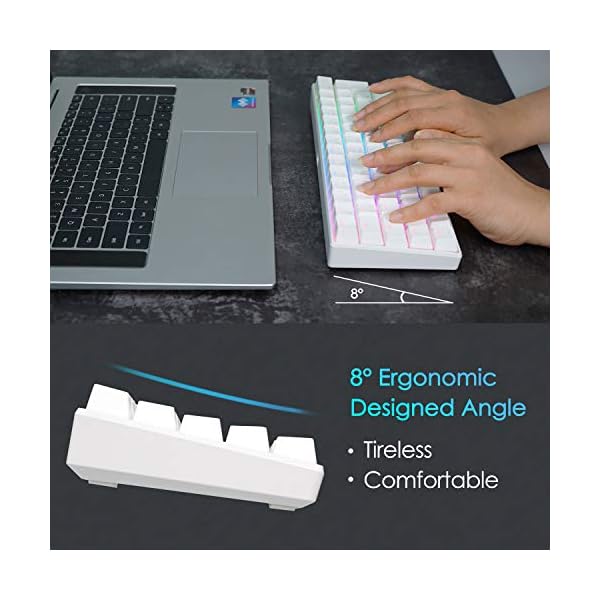 RK-ROYAL-KLUDGE-RK61-60-RGB-Mechanical-Gaming-Keyboard-Small-Compact-UK-Layout-61-Keys-WiredWireless-Bluetooth-Keyboard-for-Gamer-and-Office-Worker-Gateron-Brown-Switch-1450mAh-Battery-White RK ROYAL KLUDGE RK61 Wireless Mechanical Keyboard, Hot Swappable Keyboard Triple Mode 2.4Ghz/BT5.0/USB-C, 61 Keys RGB…