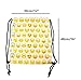 Cevinee™ Portable Gym Sack Pack Drawstring Emoji Backpack, Cute Emoji Daily Pull String Bag, Lovely Smile Face Kid's Shcool Bag - Pure Emoji, White