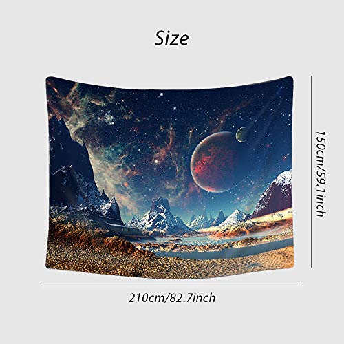 Tapestry Wall Hanging, GetALift Galaxy Wall Tapestries Outer Space Tapestry Wall Mural Home Décor for Bedroom Living Room Decorations 82.7x59.1 Inches…
