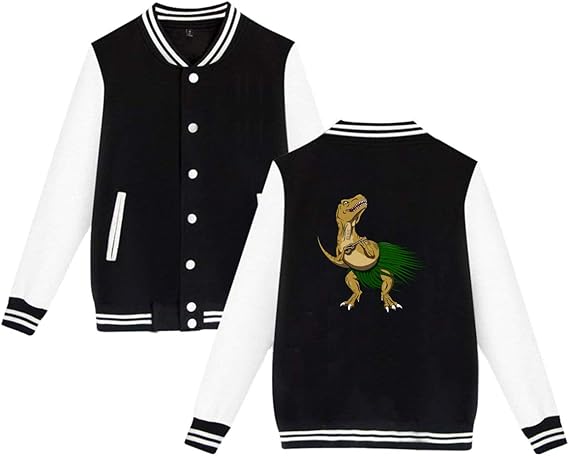 Amazon Co Jp ハワイの恐竜 フライトジャケット スエット ジャージ カジュアル アウター ボタン 裏起毛 トップス 長袖 服 秋 冬 春 3色 カップル レディース メンズ 男女兼用 服 ファッション小物
